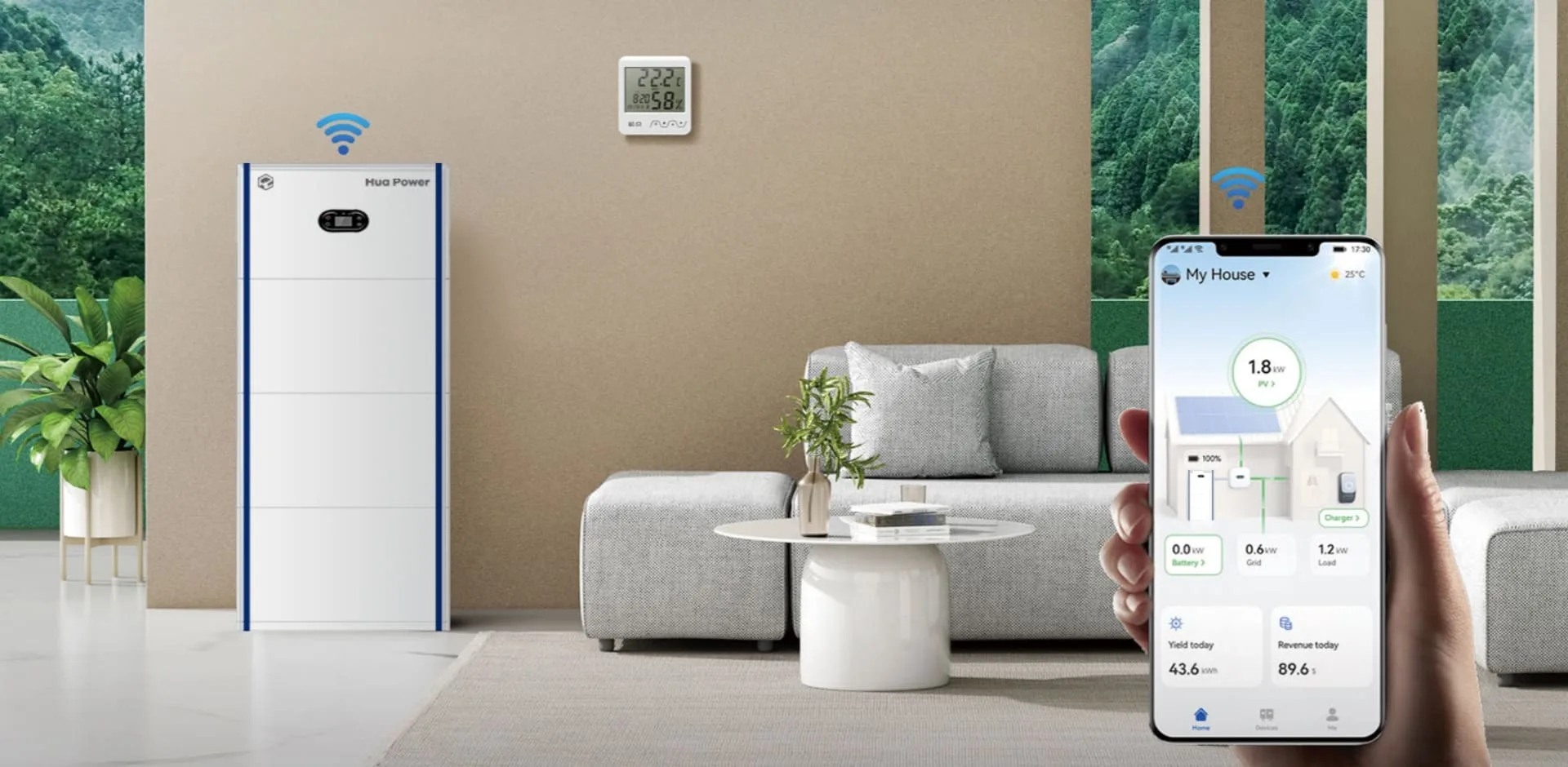 Residential battery energy storage system wall-mounted installation